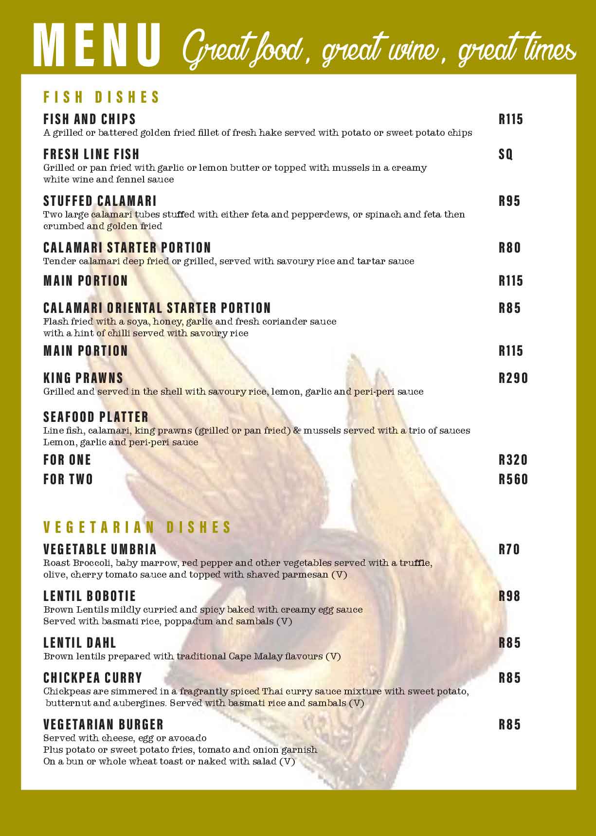 Monkey Valley Resort | Menu Page 4